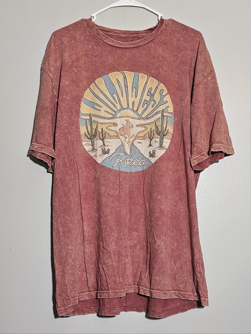 Southwest Rodeo Graphic Tee - Faded Red